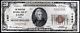 1929 20 $ La Banque Nationale Harrison De Cadix, Oh National Currency Ch. # 1447