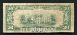 1929 20 $ La Première Banque Nationale De Bowbells, Nd Monnaie Nationale Ch. Numéro 7116
