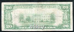 1929 20 $ La Première Banque Nationale De Farmville, Va Monnaie Nationale Ch. # 5683