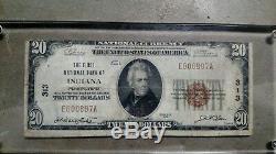 1929 20 $ La Première Banque Nationale De L'indiana, Pa Monnaie Nationale Ch. # 313