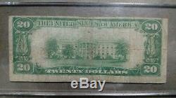 1929 20 $ La Première Banque Nationale De L'indiana, Pa Monnaie Nationale Ch. # 313