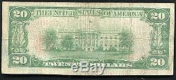 1929 $ 20 La Première Banque Nationale De Pikeville, Ky National Currency Ch. # 6622