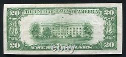 1929 20 $ La Première Banque Nationale De Stanford, Ky Monnaie Nationale Ch. #2788 Xf+