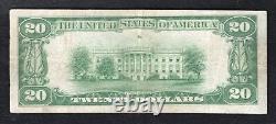 1929 20 $ La première banque nationale de Pasadena, Ca Devise nationale Ch. #3499