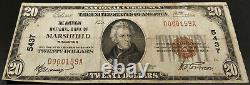1929 20 $ Monnaie Nationale De The American National Bank Of Marshfield, Wi
