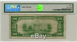1929 20 $ Note Monnaie Nationale Pmg 12 Fin 1069 Bank Washington DC Bg110