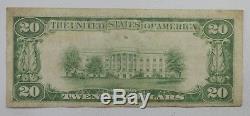 1929 20 $ Premier Et Citoyens Banque Nationale De La Ville D’elizabeth Nc Monnaie 0737
