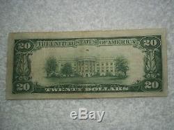 1929 20 $ Scottdale Pennsylvanie Pa Monnaie Nationale T1 # 4098 1re Banque Nationale