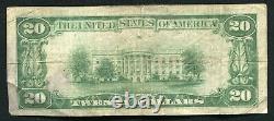 1929 20 $ Tyii Farmers National Bank Of Liban, Ky Monnaie Nationale Ch. Numéro 4271