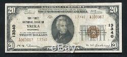 1929 20 $ Tyii La Première Banque Nationale À Yreka, Ca Monnaie Nationale Ch. # 13340