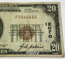 1929 $ 20 Type 1 Etat Banque Nationale De Houston, Texas Monnaie Nationale