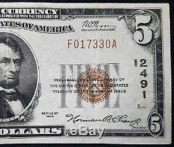 1929 $ 5,00 Dollars Nat'l Monnaie, Banque Nationale Douzième Saint De Saint-louis, Mo
