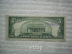 1929 $5 Akron Pennsylvania Pa Monnaie Nationale T2 # 9364 Akron Banque Nationale
