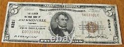 1929 5 Dollar La Floride Banque Nationale De Devises Jacksonville