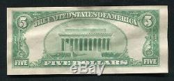 1929 $ 5 La Banque Nationale Hamilton De Knoxville, Tn Monnaie Nationale Ch # 13539