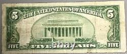 1929 5 $ La première banque nationale de Knightstown, Indiana Monnaie nationale Ch#872