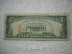 1929 5 $ Miami Oklahoma Ok Monnaie Nationale T1 # 5252 1re Banque Nationale De Miami