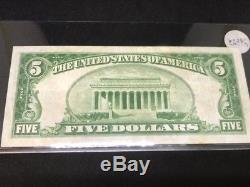 1929 5 $ Monnaie Nationale Bill De La 1ère Banque Nationale De Baltimore