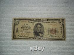 1929 5 $ Monnaie Nationale Lone Wolf Oklahoma Ok T1 # 10096 1er Banque Nationale De