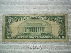 1929 $5 Owego New York Ny Monnaie Nationale T2 # 2996 Owego Banque Nationale Owego#