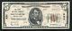 1929 $5 Tyii Première Banque Nationale De Shippensburg, Pa Monnaie Nationale Ch. N° 834