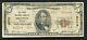 1929 5 $ Us La Première Banque Nationale De Dighton, Ks National Currency Ch. # 9773