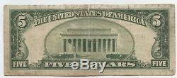 1929 5 Usd Note En Monnaie Nationale 12426 Berwyn Illinois Bank Five Dollars Ax336