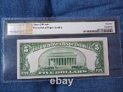 1929 $5 Wichita Kansas Ks Monnaie Nationale T2 # 2782 1ère Banque Nationale Pmg 64 #
