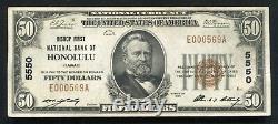 1929 50 $ Bishop First National Bank Of Honolulu, Hi National Currency Ch #5550 Au