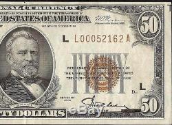 1929 $ 50 Dollar Bill San Francisco Billet De Banque National Crisp Monnaie Papier Monnaie