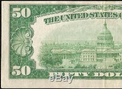 1929 $ 50 Dollar Bill San Francisco Billet De Banque National Crisp Monnaie Papier Monnaie
