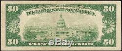 1929 $ 50 Dollar San Francisco Frbn Banque Note Monnaie Nationale Argent Fr 1880-l