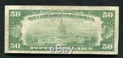 1929 50 $ Évêque Première Banque Nationale De Honolulu, Salut National Currency Ch. # 5550