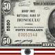 1929 50 $ Honolulu, Salut Banque Nationale Note Hawaii Monnaie E005154a