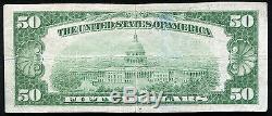 1929 50 $ La Première Banque Nationale De Danville, IL Monnaie Nationale Ch. # 113 Vf +
