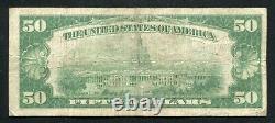 1929 50 $ Merchants Banque Nationale De Cedar Rapids, Ia Monnaie Nationale Ch. #2511
