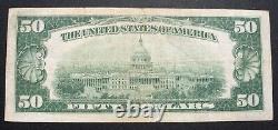 1929 50 $ Monnaie Nationale Note De Banque Chicago Brown Seal Écoinsales