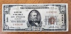 1929 50 $ - Premier Billet De La Banque Nationale De Los Angeles
