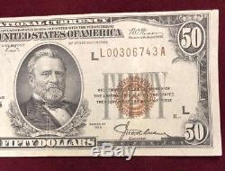 1929 Banque Nationale De Réserve Fédérale De 50 $ San Francisco Ca Nr