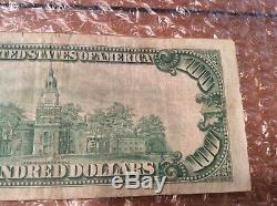 1929 Billet De 100 Dollars Us Monnaie Nationale La Banque De Réserve Fédérale De New York Distribuée