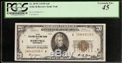 1929 Billet De 20 $ Dollar Bill Frbn Fed Note Monnaie Monnaie Nationale Fr 1870-i Pcgs