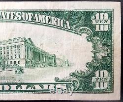 1929 DIX Dollars Nat'l Currency, La Banque Nationale De Floride De Jacksonville, Fl