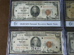 1929 Ensemble De Billets De Banque En Monnaie Nationale 5 $, 10 $, 20 $, 50 $, 100 $ (ensemble De 5 Billets)