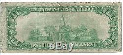 1929 Federal Reserve Bank Chicago, IL 100 Dollars De Monnaie Nationale