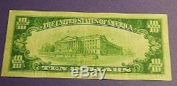1929 La Banque Nationale Camden Maine 10 Monnaie Nationale V Fine