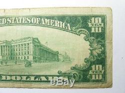 1929 Monnaie Nationale $ 10 Échange Banque Nationale Hutchinson Kansas # 5918
