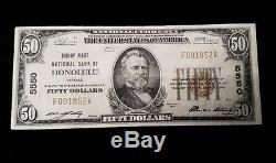 1929 Monnaie Nationale De Cinquante Dollars 5550 Banque Nationale D'honolulu À Hawaii