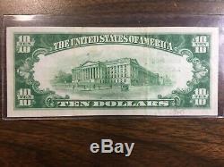 1929 Série $ 10.00 Monnaie Nationale Par Rapport Banque Nationale De Lansing Michigan
