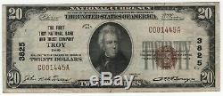 1929 T1 20 $ Première Banque Nationale Troy Ohio Billet De Banque Nationale Choix De Devise Vf
