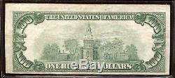 1929 U. S. Note De Monnaie Nationale De 100 $ Avec Le Sceau Brun Chicago Bank # G124